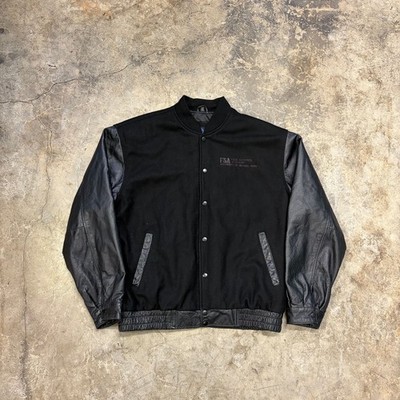 Vintage Black Leather Jacket USA University of Nevada Reno