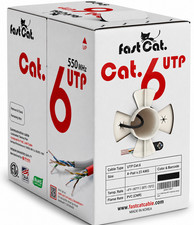 Cat6 Ethernet Cable - 23 AWG, CMR, Solid Bare Copper - 142ft - Black