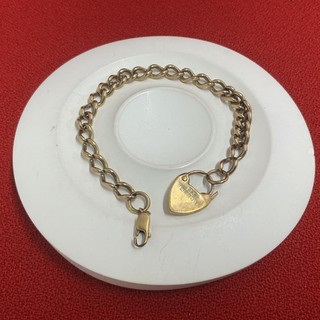 9ct Yellow Gold Broken Padlock Bracelet 16.4grams (J) #335