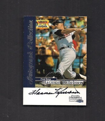 Harmon Killebrew Autographed 1999 Fleer Greats of the Game-SI Minnesota Twins