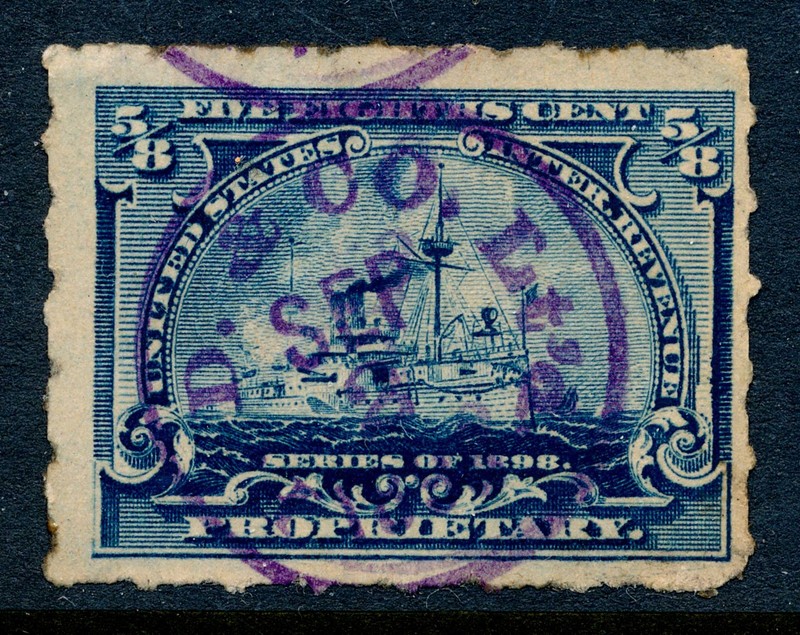 99c Start! US Revenue Stamp Battleship RB23 F.D. & Co. cancel