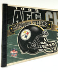 VINTAGE PITTSBURGH STEELERS 1995 AFC CHAMPIONS SUPER BOWL XXX PENNANT 12"x30"in. — photo 2