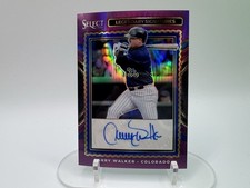 2025 Panini Select Larry Walker Purple Prizm Auto #LS-LW /35