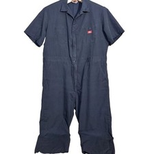 Dickies Vintage Coveralls Altered XL Blue Chest 52 Waist 48 Inseam 25 Short