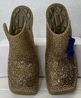 Burberry Highland Crystal Embellished Mules Women's Size 8 Gold Rubber Heels — photo 5