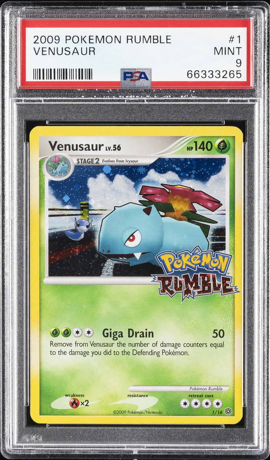 2009 POKEMON RUMBLE #1 VENUSAUR PSA 9