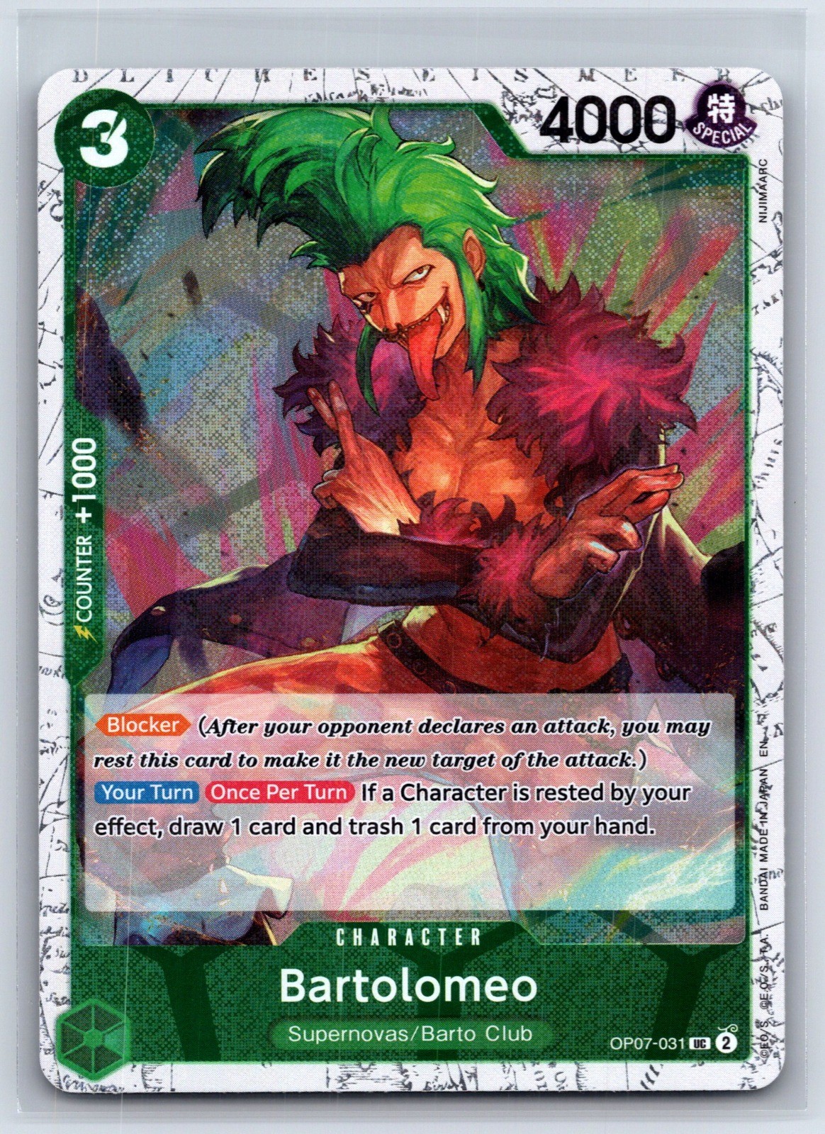 Bartolomeo (Pirate Foil) Foil UC Premium Booster -The Best- Vol. 2 OP07-031 NM