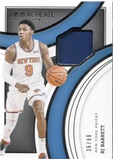 2021-22 Immaculate Collection Basketball Swatches #IHS-RJY RJ Barrett Jersey /99