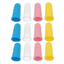 12Pcs Baby Finger Toothbrush Infant Toothbrush Silicone Baby Tongue Cleaner
