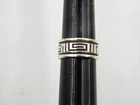 Troy Laner signed Navajo Native American Sterling Silver Greek Key Band / Ring