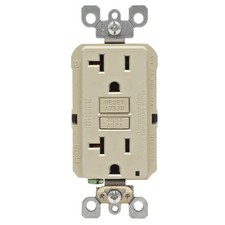 Leviton Smartlockpro Gfci Outlet 20A 125V Duplex Ivory Nema 5-20R