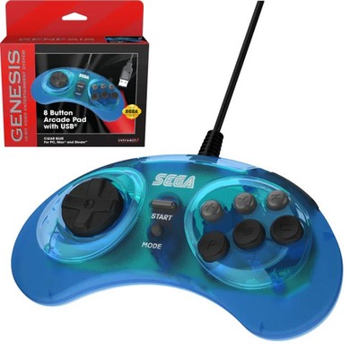 Retro-Bit Official Sega Genesis USB Controller 8-BUTTON Arcade Pad for PC/MAC