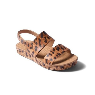 REEF DAMEN WASSERFREUNDLICHE VISTA SANDALEN. NEU LEOPARD GEPOLSTERTE RIEMCHEN SCHUHE S25