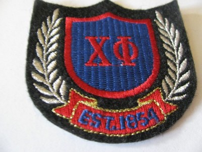 CHI PHI FRATERNITY GREEK LETTERS 3''  IRON ON  PATCH  FREE SHIP NEW  LOWEST PRICE