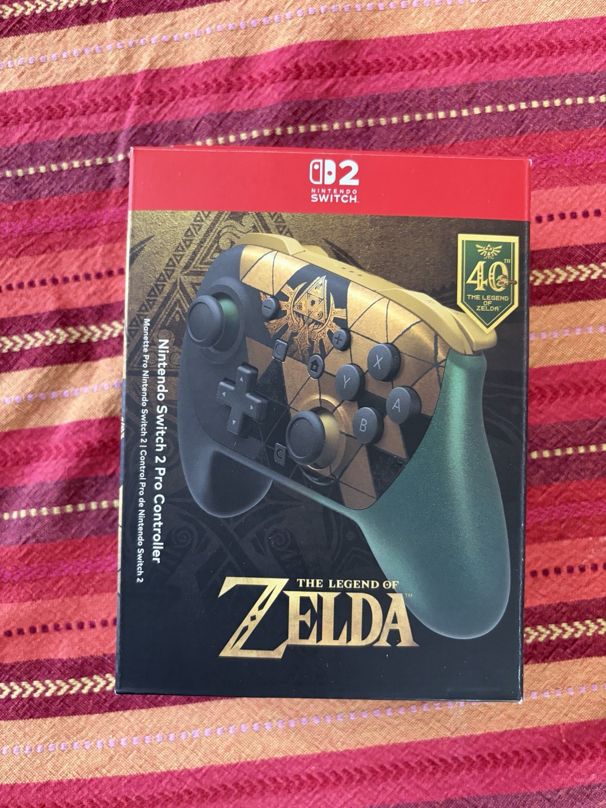 Nintendo Switch 2 Pro Controller Zelda Ocarina Of Time 40th Anniversary In Hand