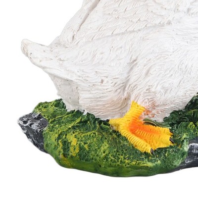 Outdoor Simulation White Duck Statue Landscape Sculpture Courtyard Garden De SET