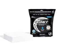 25pc Skunky No Sticky Disposable Rinse Free Bathing Sponge Wipes Kids and Adults