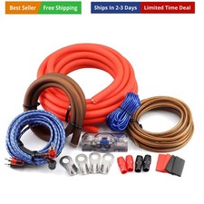 0 Gauge Amp Wiring Kit,3000 Watt Amplifier Sub Installation Kit Make Connecti...
