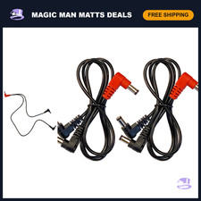 2-Pack 2-Way Split Effects Pedal Power Cables for Guitar Pedals & Accessories