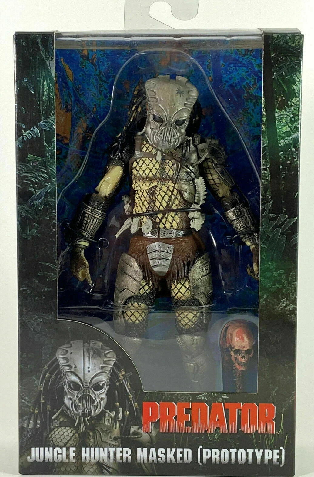 NECA 7"" Predator Jungle Hunter Masked Prototype Action Figure 30th Anniversary