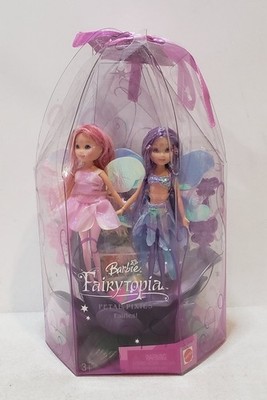 RARE FAIRYTOPIA PETAL PIXIES RIVERMIST & GLEE BARBIE DOLL 2004 MATTEL C7018 NRFB