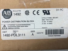 Allen-Bradley 1492-PDL3111 Power Distribution Block – 3-Pole, 600V 175A – NEW