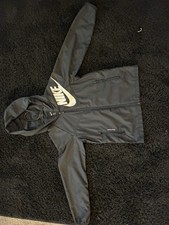 Nike Youth Boys Vintage 90s Windbreaker Jacket Black/White Swoosh Logo