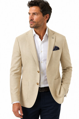 Guild Herren Amalfi Sommer Sakko Extra SlimFit Leichtes Leinensakko für Frühling