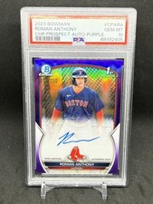 ROMAN ANTHONY 2023 Bowman Chrome 1st Auto PURPLE REFRACTOR /250 PSA 10