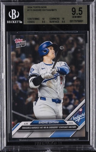 [BGS 9.5] 2024 TOPPS NOW /8673 #113 SHOHEI OHTANI - Rare Card - Famous Record