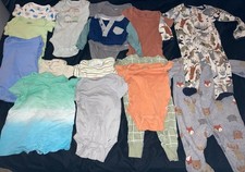 Lot Of 15 Items Boys 0-3 Months Onsies, Footies.