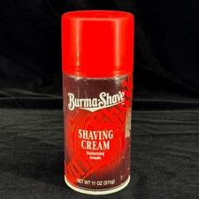 Vtg Burma-Shave Shaving Cream – Full 1997 Revival Can Rare NOS Grooming Product