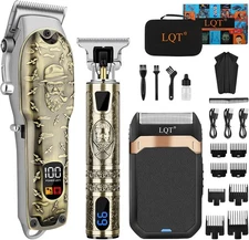 Professional Hair Clipper Set, Electric Shaver Razor Cordless Hair Cutting