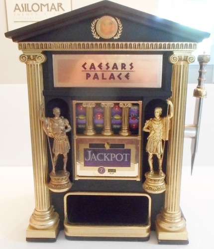 1989 Caesars Palace Franklin Mint Slot Machine with Caesars Coins
