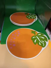 TARGET Fresh Squeezed Plastic 9"x 8.5" Orange Plates