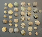 Large Lot Confederate Union Buttons Artillery Infantry Cavalry VA NC SC GA penny