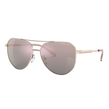 Michael Kors MK 1109 11084Z Rose Gold Metal Aviator Sunglasses Rose Mirror Lens