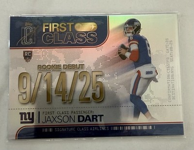 2025 Topps Signature Class First Class Jaxson Dart RC Giants #FC-2 9/25
