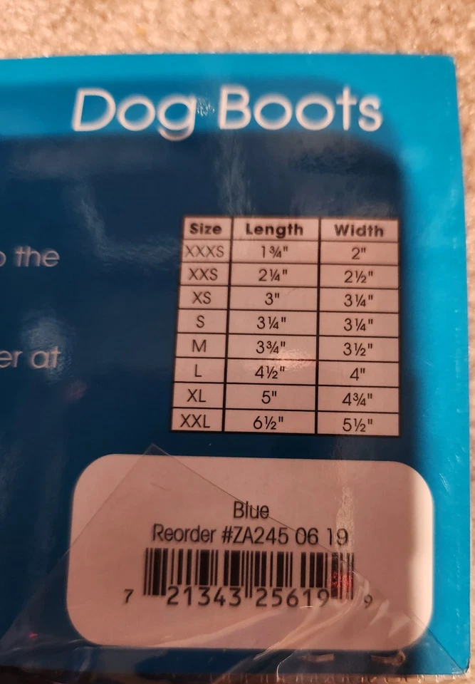 Guardian Gear Dog Boots w/ reflective strips & non-slip soles - Large Blue - Image 4 of 4