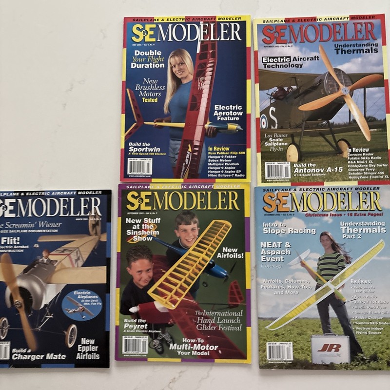 Five Issues Of 2001 S & E Modeler: Mar, July, Sep, Nov, & Dec