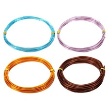 16.4ft Aluminum Wire, 4pcs Jewelry Craft Wire 1mm 1.5mm 2mm 2.5mm