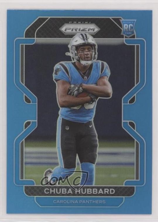 2021 Panini Prizm Rookie Light Blue Prizm Chuba Hubbard #355 4f5
