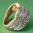 Vintage Sterling Silver Womens Ring Gold Plated