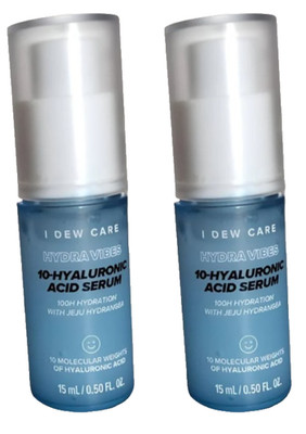 Lot 2 I Dew Care Hydra Vibes 10-Hyaluronic Acid Serum Minis 0.5 oz NIB K Beauty