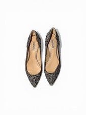 Badgley Mischka Metallic Silver Embellished Ballet Flat Size 7.5 Worn Once