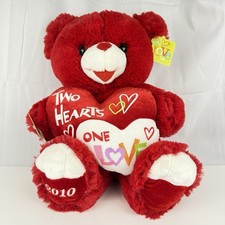 Dan Dee Red Sweetheart Teddy Bear Two Hearts One Love 2010 19" Plush Valentine