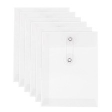 6 St&uuml;ck Kraftpapier-Umschl&auml;ge mit Kordelverschluss, 5,5 x 4 Zoll, transparent