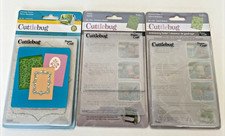 3 Cuttlebug Embossing Folders Flowers, Textile Backgrounds and Damask Frame NOS