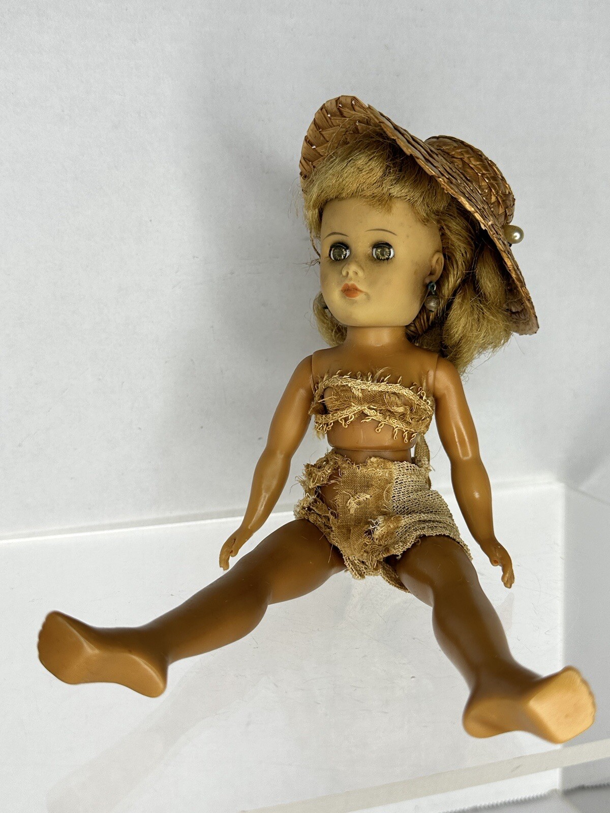 Antique 11&rdquo; Beach Summer Doll, Brand/Name Unknown