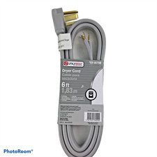 Utilitech 6 foot 3 Prong Dryer Cord 0148708 NEW